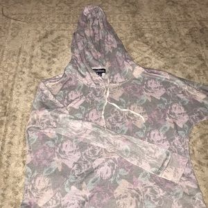 Thin floral sweatshirt